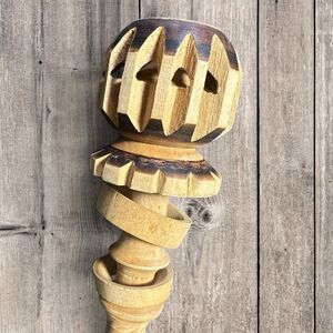 Mexican Wood Molinillo Hot Chocolate Stirrer Handcrafted Authentic Kitchen Tool
